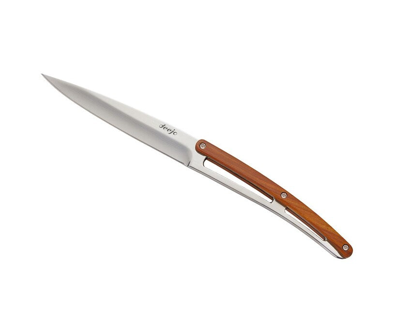 Deejo Set di 6 coltelli con lama lucida in legno di corallo