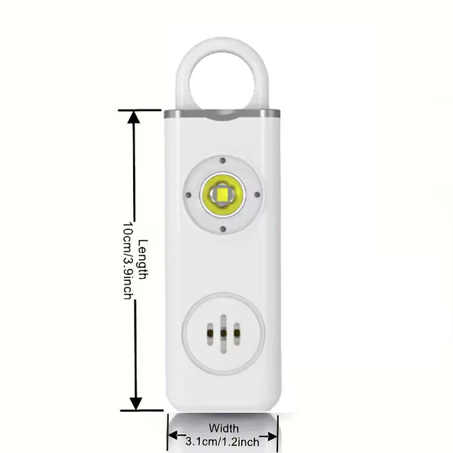W&G SHIELD SOS allarme personale con luce LED e linguetta di attivazione, bianco