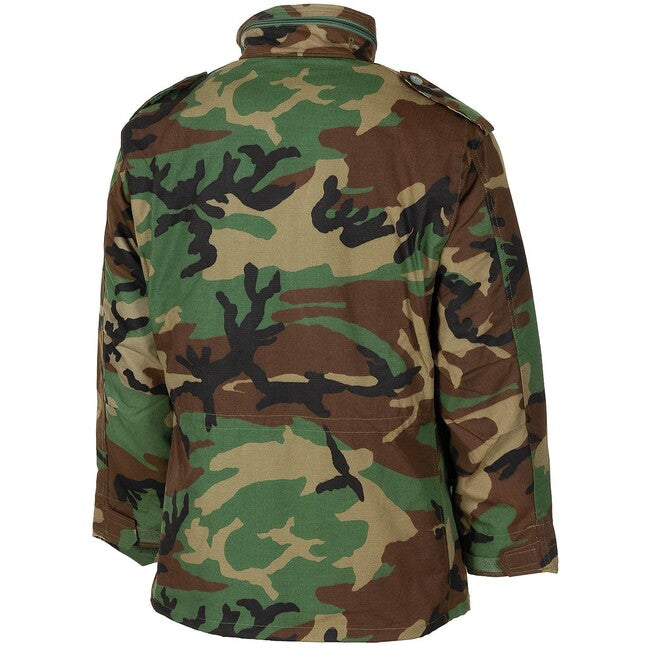 MFH Giacca da campo americana M68 con fodera trapuntata staccabile, woodland