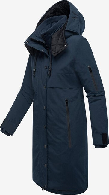 Marikoo Anoukaa giacca invernale da donna con cappuccio, blu navy
