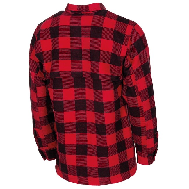 Fox Outdoor Camicia da boscaiolo in flanella, rosso-nero
