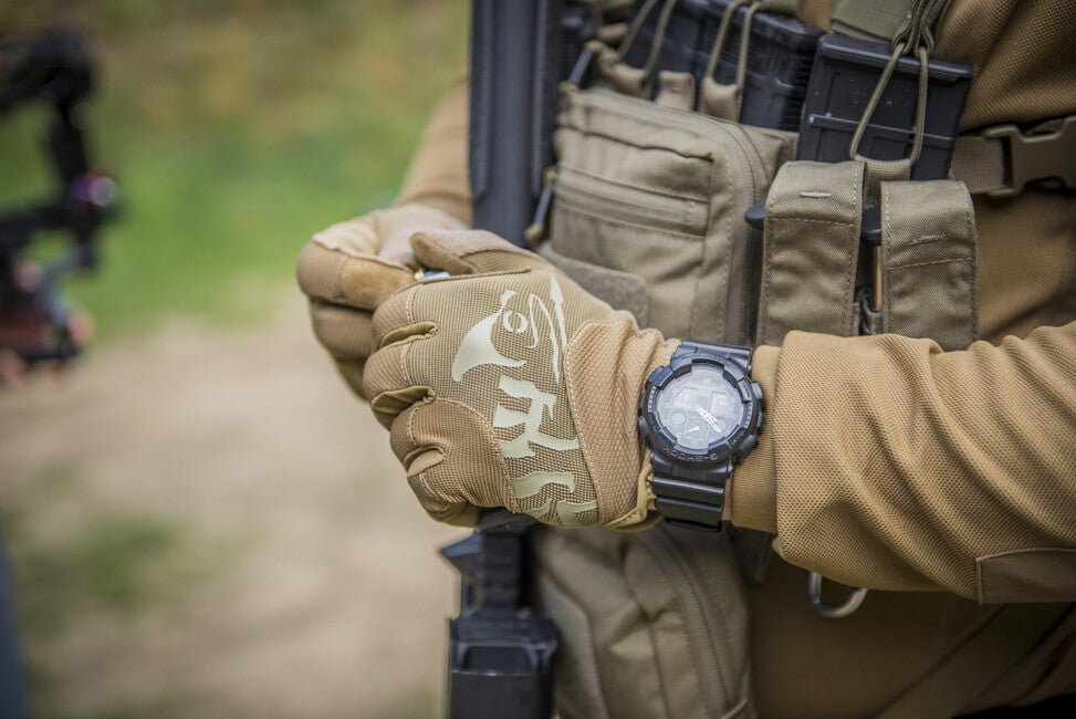 Helikon-Tex Range Tactical guanti, coyote / verdi adattivo
