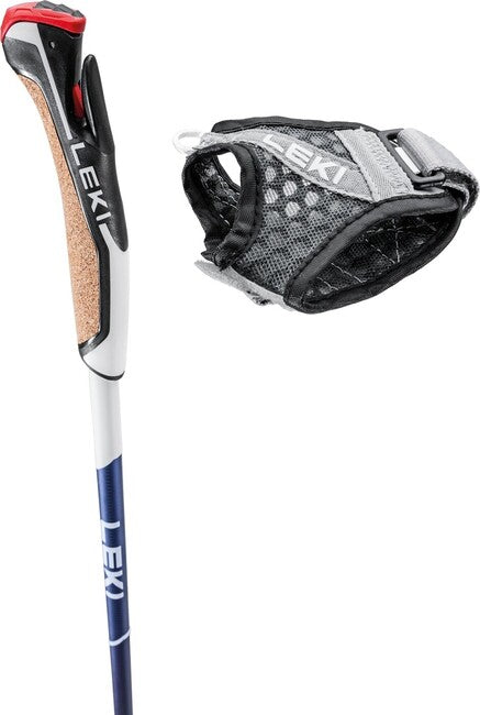 Leki Smart Pacer Lite bastoncini da nordic walking, blu notte-metallizzato scuro-blu scuro-bianco