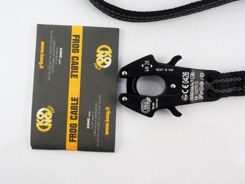 K9 Thorn Guinzaglio antiscivolo con moschettone kong frog, nero