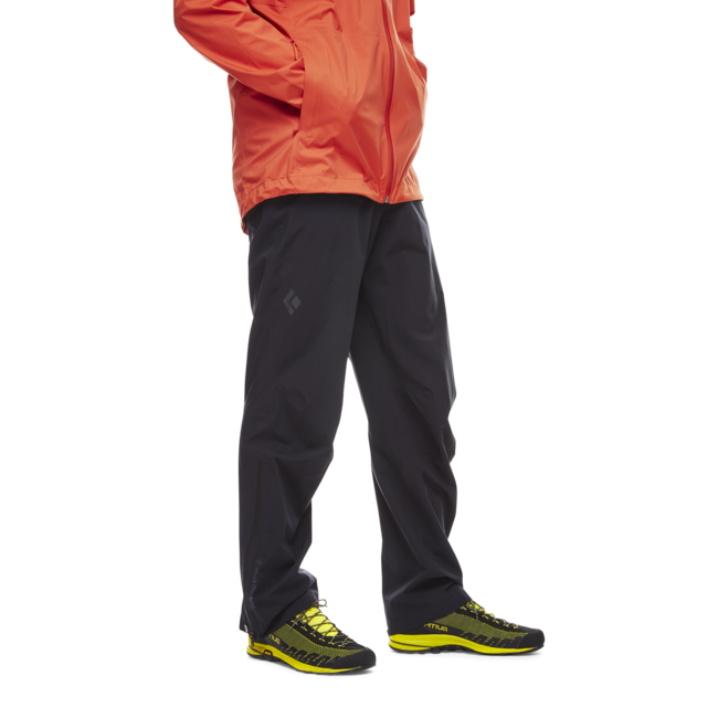 Black Diamond Stormline Stretch pantaloni impermeabili da uomo, neri