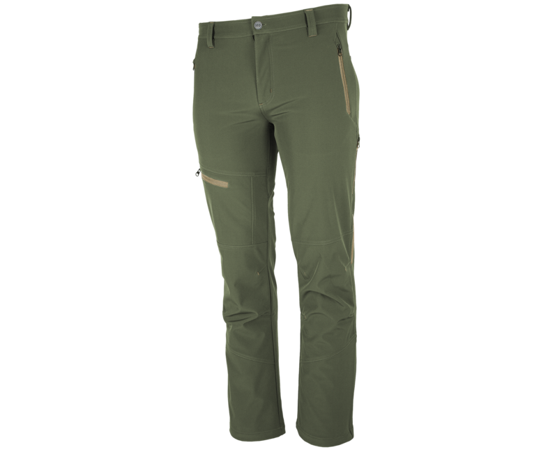 BENNON Force pantaloni softshell, verde/sabbia
