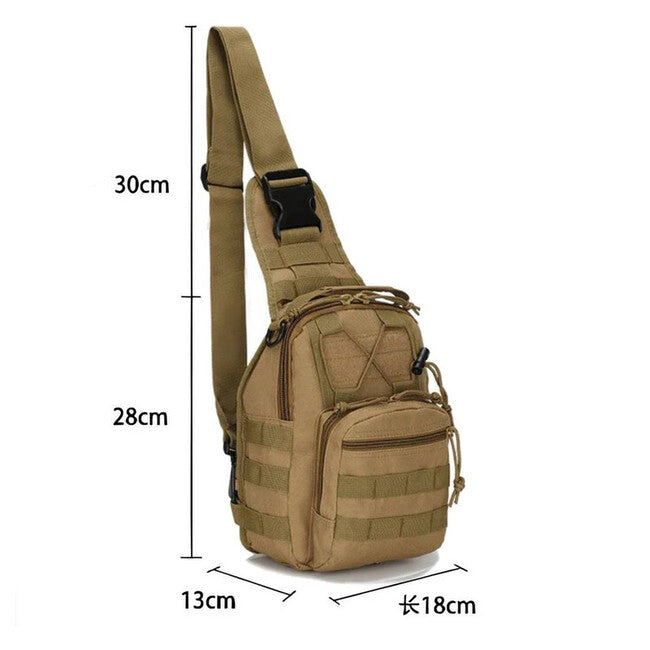 DRAGOWA Tactical Crossbody borsa a tracolla, koyote