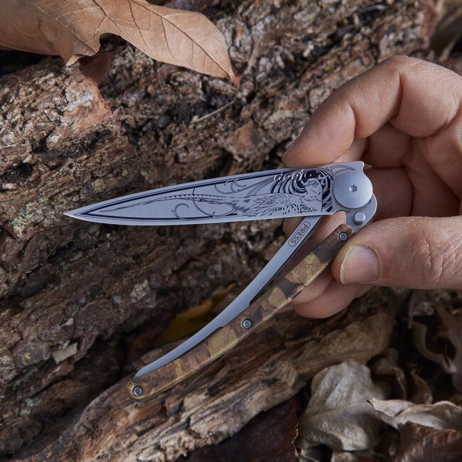 Deejo Tattoo camo coltello di chiusura, fagiano