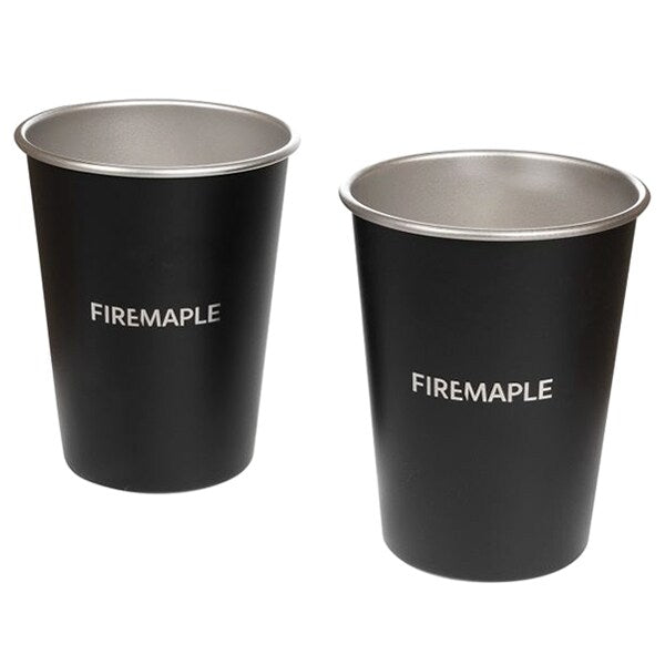 Fire Maple Antarctic bicchieri 2 pezzi in acciaio inossidabile 350 ml, nero