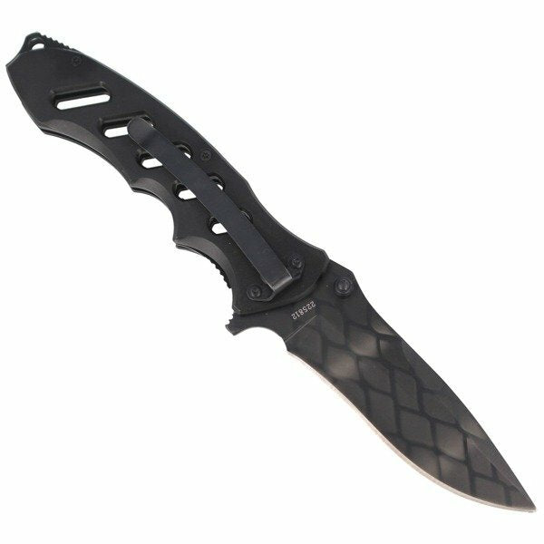 Herbertz 9,5 cm coltello tutto nero alluminio