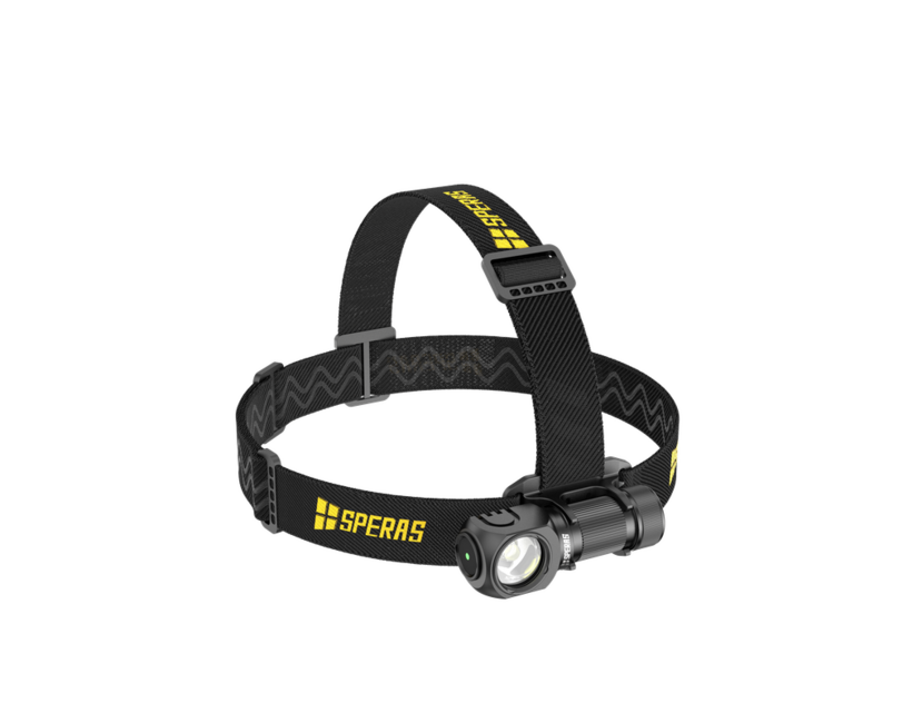 Speras SH16 torcia frontale ricaricabile, nera