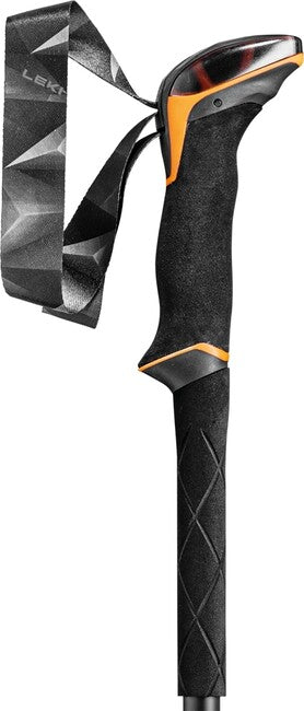 Leki Makalu Lite bastoncini da trekking 100 - 135 cm, arancio-nero-antracite scuro