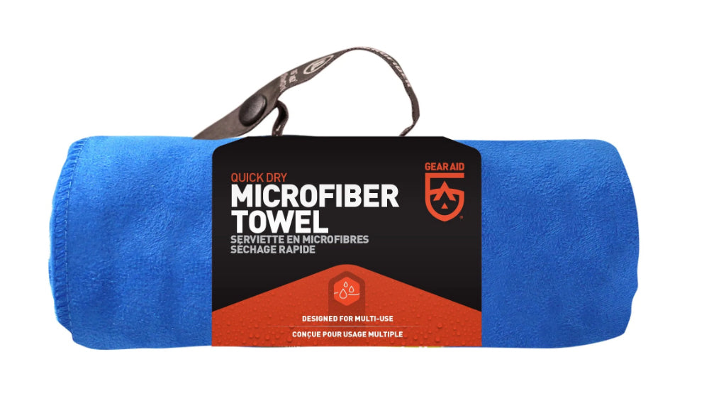 Gear Aid Microfiber Towel asciugamani in microfibra con trattamento antibatterico e tasca in rete ' 90 x 155 cm, blu cobalto