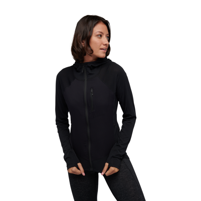 Black Diamond Coefficient Lt Felpa ibrida Donna, nera