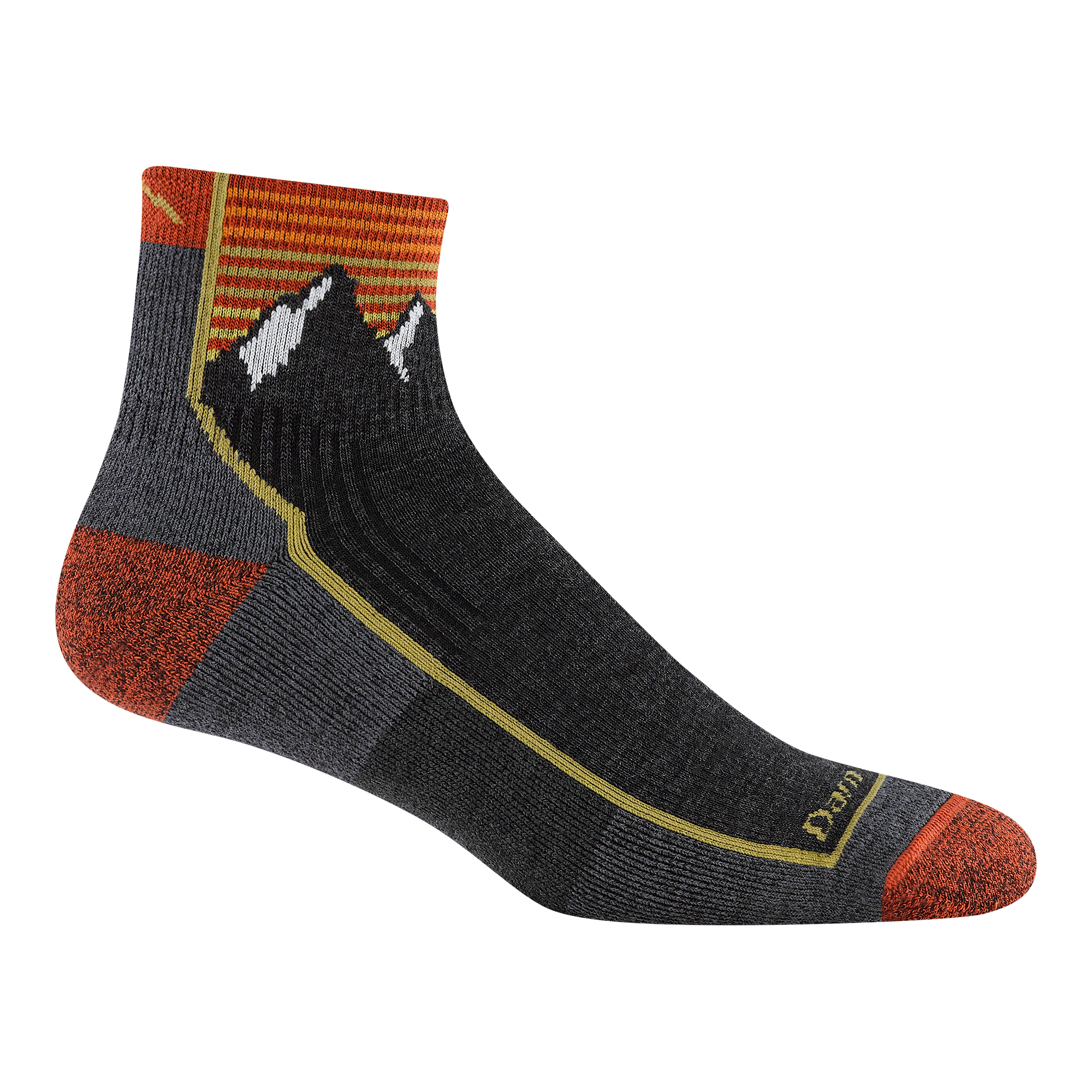Darn Tough Hiker 1/4 Midweight pohodniške nogavice z blazinjenjem, Mountain Gray