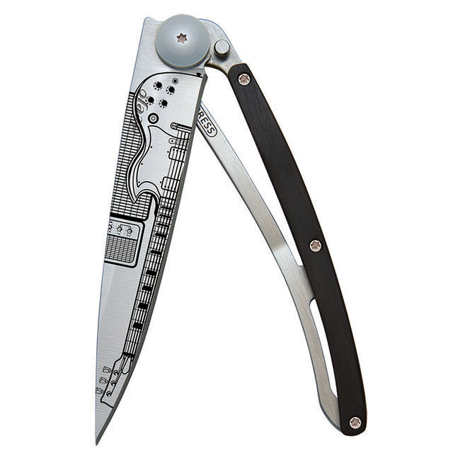 Deejo Tattoo legno coltello di chiusura Rock´n Roll