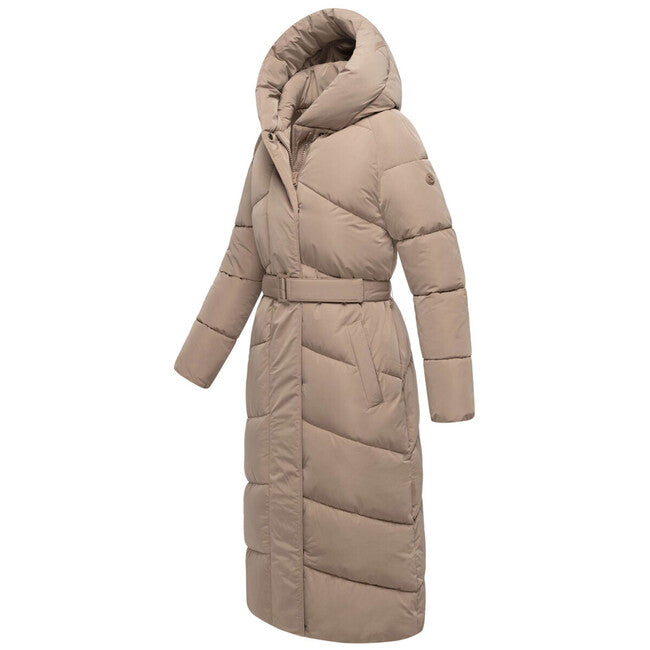 Navahoo Eisblick giacca invernale lunga da donna, taupe grey