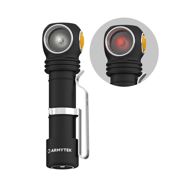 ArmyTek Wizard C2 WR lampada frontale 1100 lm potenza della batteria 3 h 65 g, bianchi e rossi con supporto magnetico