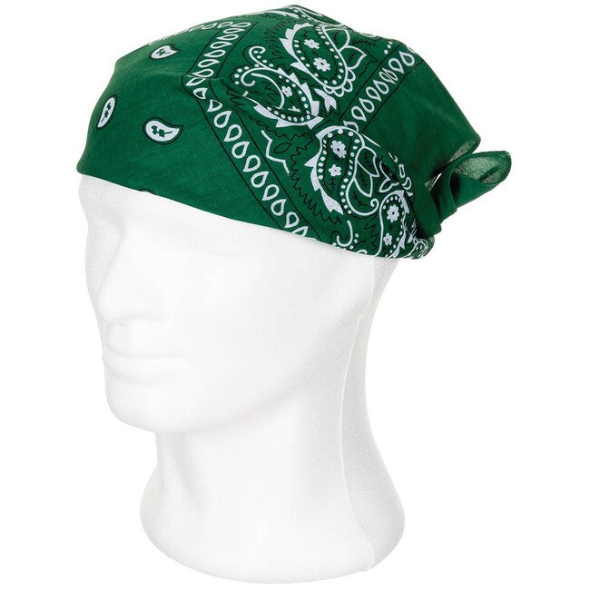MFH Sciarpa, verde od-nero, circa 55 x 55 cm, cotone