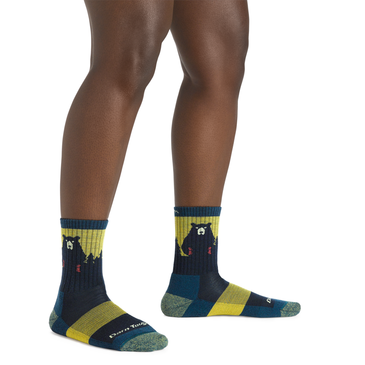 Darn Tough Bear Town Micro Crew Lightweight calze da trekking con imbottitura, Dark Teal