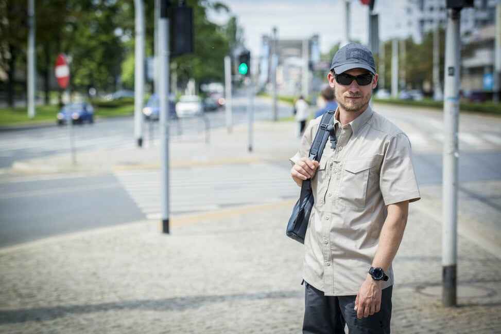 Helikon-Tex Defender Mk2 camicia a maniche corte - Policotone Ripstop, beige