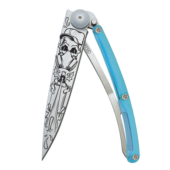 Deejo Street Spray coltello di chiusura, blu