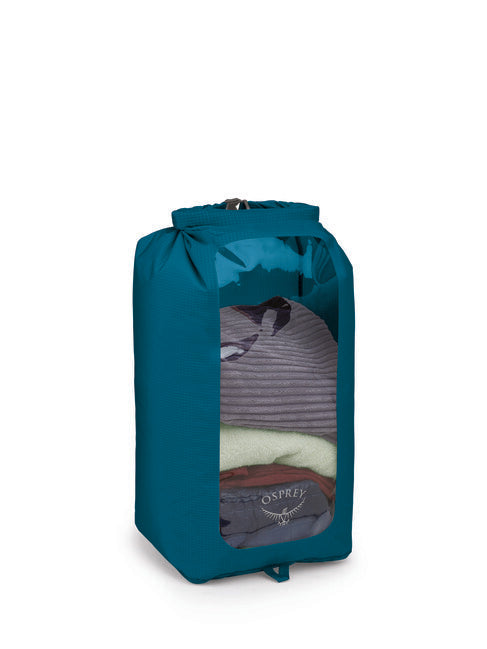 Osprey Dry Sack 35 con finestra, blu acqua