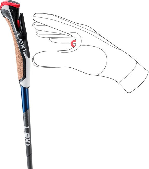 Leki Smart Flash bastoncini da nordic walking, antracite chiaro-blu notte-bianco scuro metallizzato