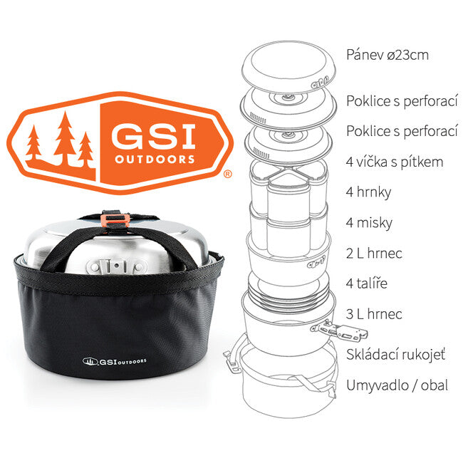 GSI Outdoors Glacier set di pentole da campeggio 2+3 l