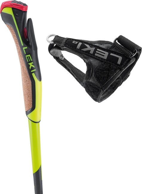 Leki PRC 650 bastoncini da sci, giallo neon-nero