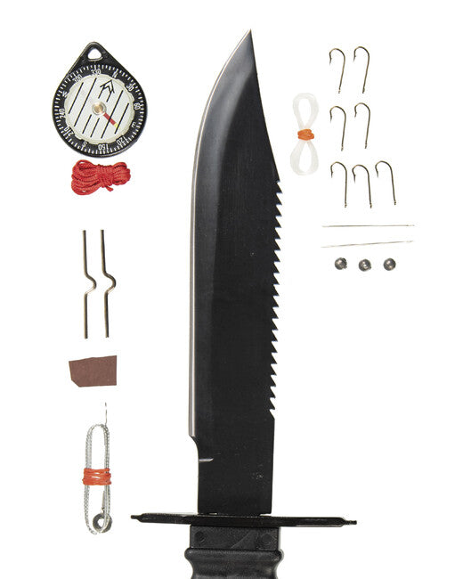 Mil-Tec Coltello da Combattimento Forze Speciali sopravvivenza, nero