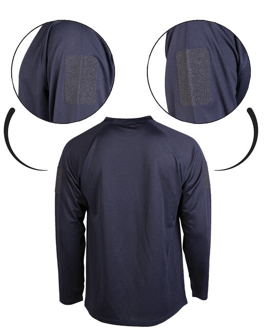 Mil-Tec Tactical camicia a maniche lunghe ad asciugatura rapida, blu scuro