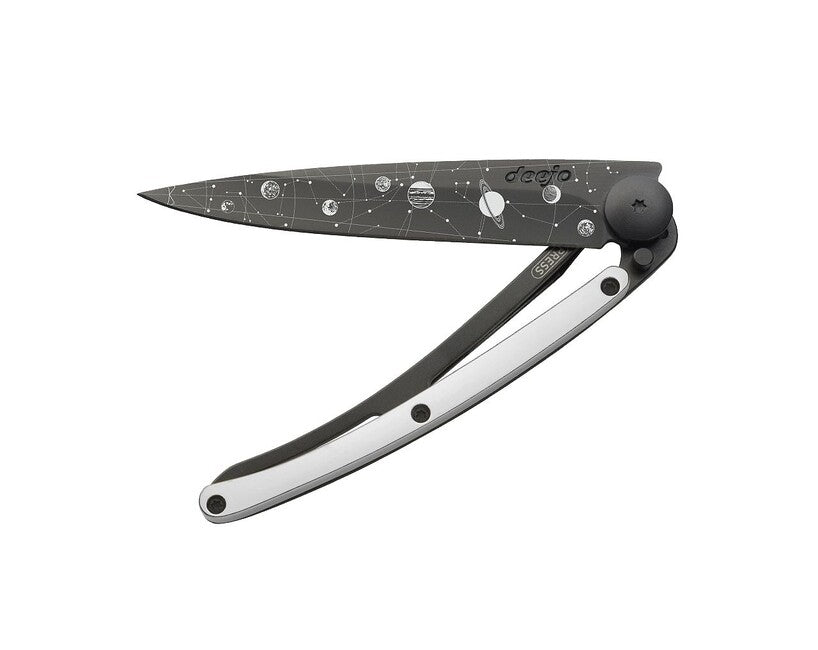 Deejo ORO Tattoo 9k. coltello di chiusura, oro bianco Astro