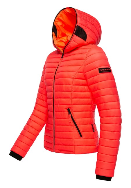 Navahoo Kimuk giacca transitoria da donna con cappuccio, corallo neon