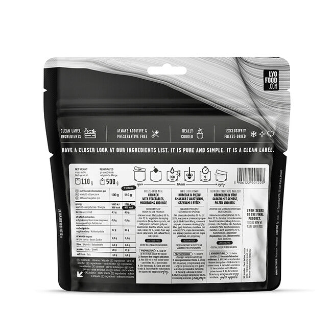 LYOfood Pollo ai cinque sapori e riso 500g