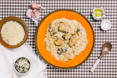 Jomipsa Forestia risotto con salmone e funghi-SH