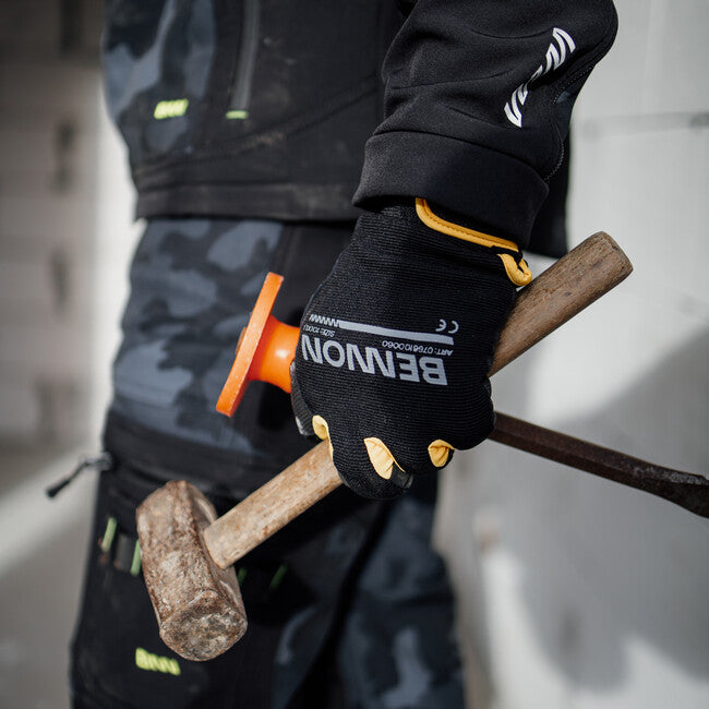 BENNON Kalytos WTR guanti da lavoro, nero/giallo