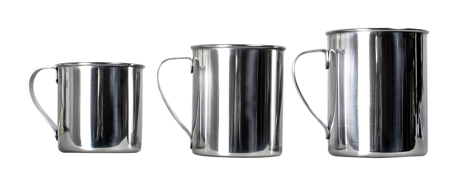 BasicNature Boccale in acciaio inox, lucido 0,4 l