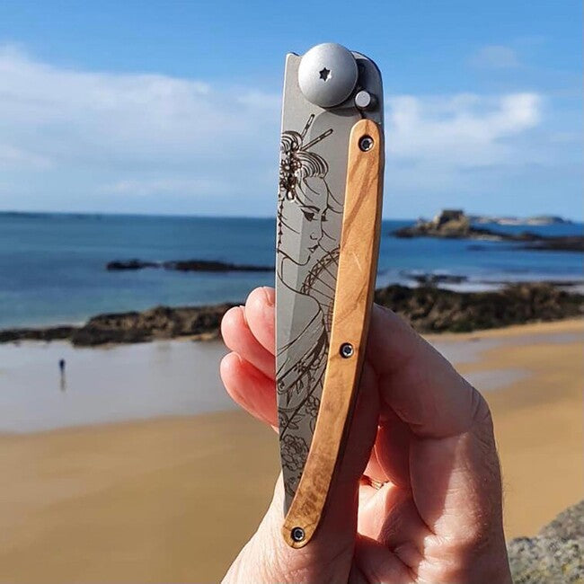 Deejo Tattoo legno coltello di chiusura Geisha