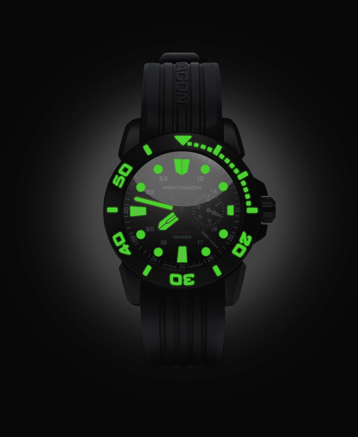 Pentagon Genesis orologio, argento