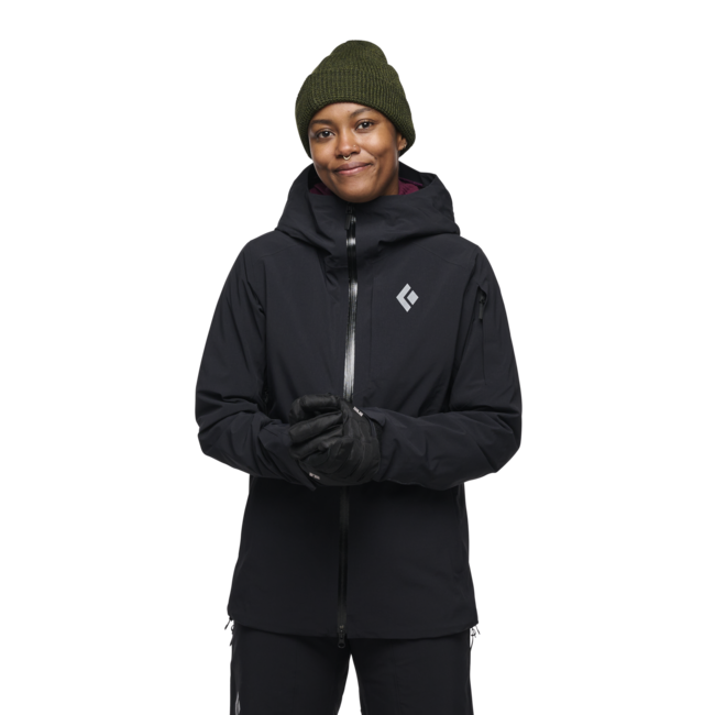 Black Diamond Recon Insulated Shell giacca impermeabile da donna, nera