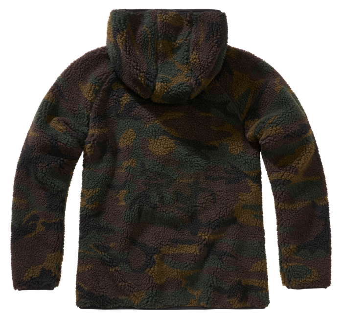 Brandit Giacca Teddyfleece con cappuccio da donna, terra di bosco