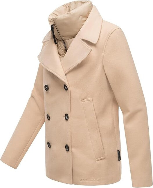Marikoo Aylaraa cappotto corto da donna, beige
