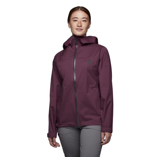 Black Diamond Stormline Stretch Rain Shell giacca impermeabile da donna, mora