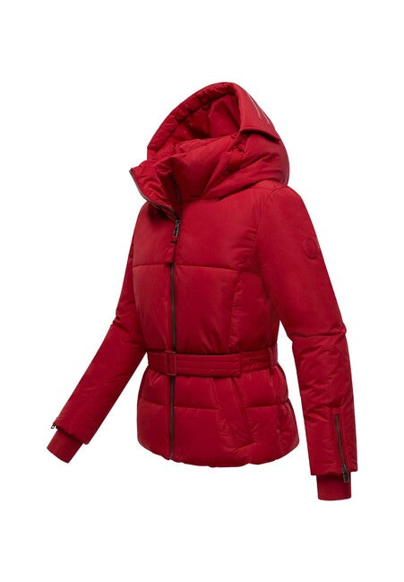 Marikoo Aleyna16 giacca invernale da donna con cappuccio, rosso scuro
