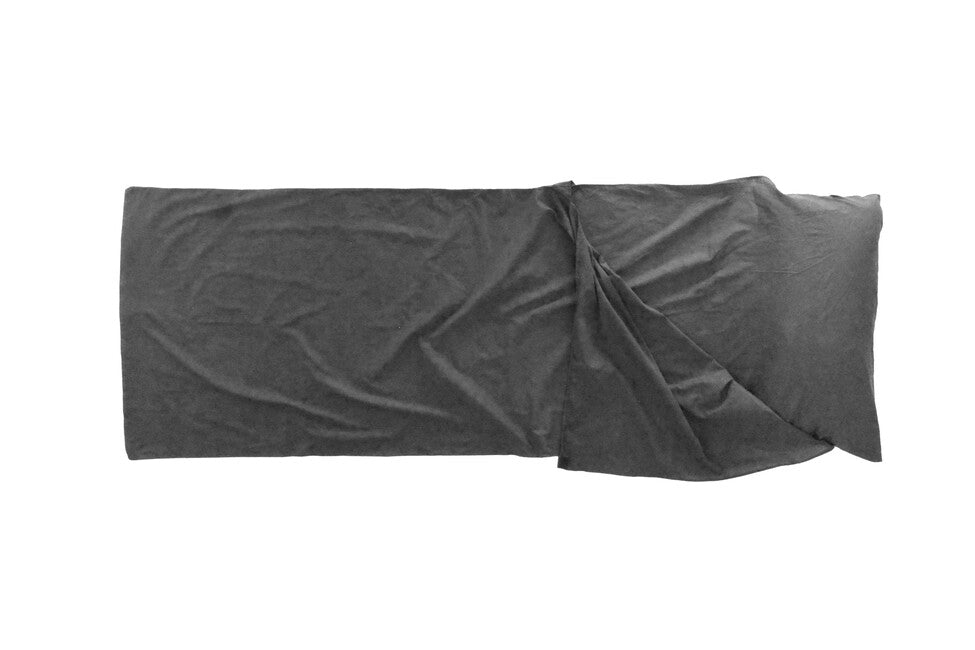 Origin Outdoors Fodera per sacco a pelo in policotone rettangolare, antracite