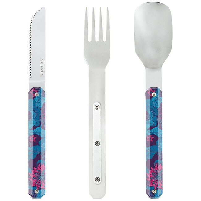 Akinod A01M00024 set di posate 12h34, ibisco