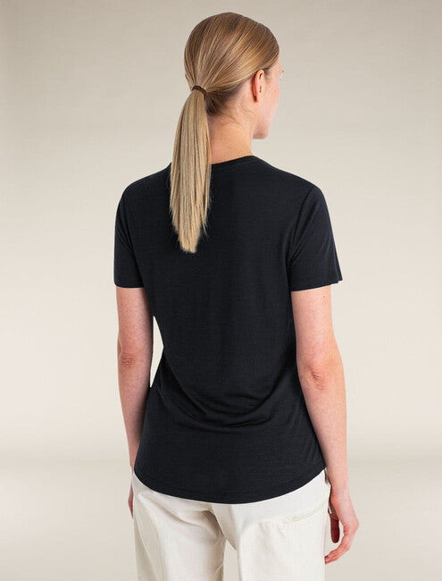Icebreaker 125 Cool Lite Sphere III maglietta merino donna a maniche corte, nero