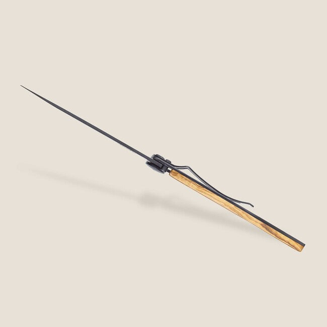 Deejo Samourair coltello da chiusura legno d'ulivo nero, tattoo