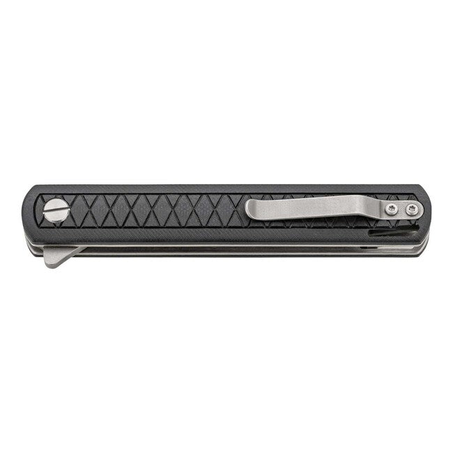 Herbertz 9 cm coltello a una mano g10 fresato a cnc, nero